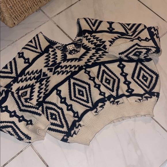 POL Aztec sweater NWOT S drop shoulder - Picture 4 of 7